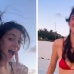 Kylie and Kendall Jenner's Wild Beach Day: Candid Video of Their Playful Rock Tossing Adventure