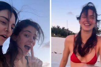 Kylie and Kendall Jenner's Wild Beach Day: Candid Video of Their Playful Rock Tossing Adventure
