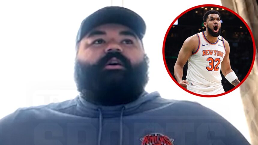 Knicks Enthusiast's Unforgettable Moment: KAT's Surprise Shirt Shoutout Leaves Fan in Awe