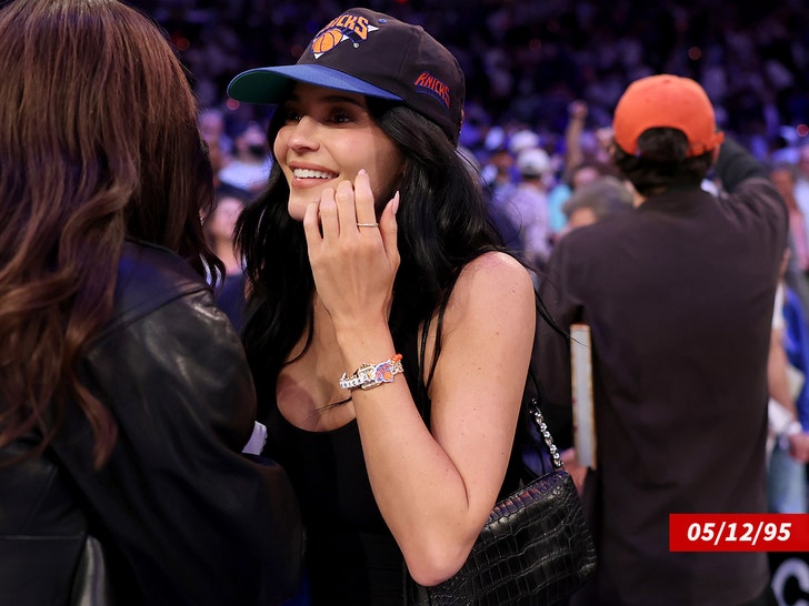 kylie jenner knicks game getty