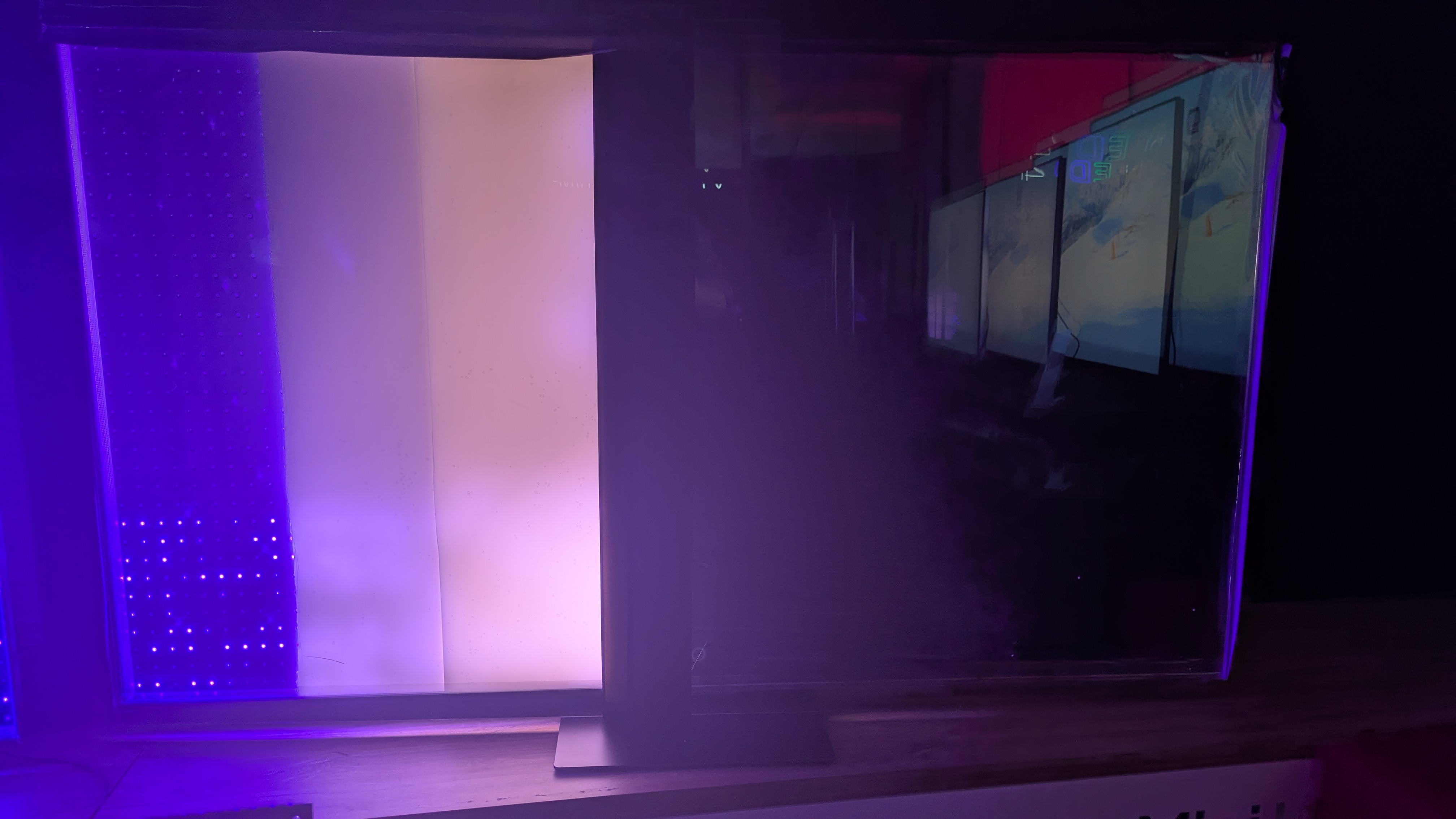 TCL TV with mini-LED backlight and panel layers on display
