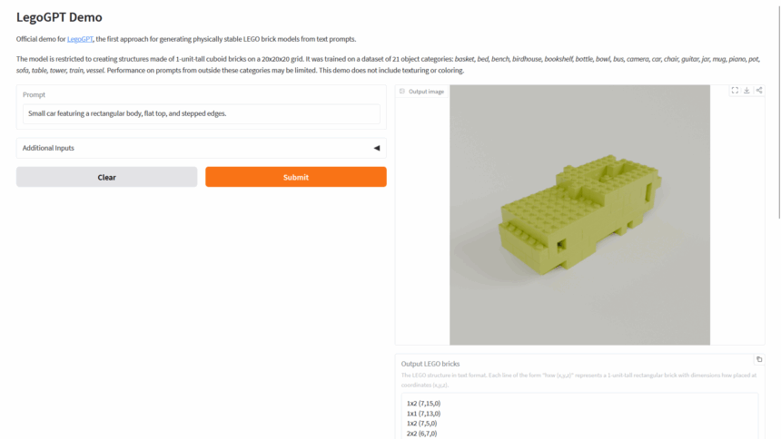 Unlock Your Dream Lego Set: Try LegoGPT's Free AI Model Today!