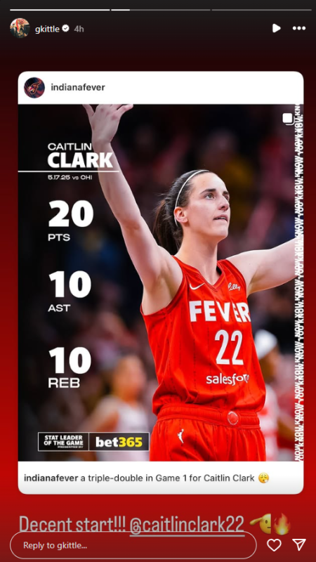 George Kittle's Powerful Two-Word Response to Caitlin Clark’s Record-Breaking Fever Game