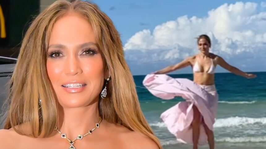 Jennifer Lopez Dances on the Shore in Bikini to Honor Mother's Day, Video Reveals