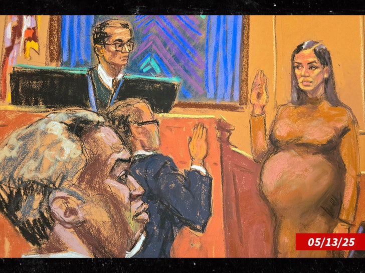 Cassie testifying in court