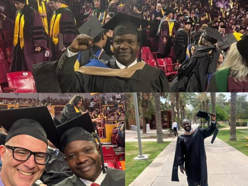 Geofrey Ssolo Kayemba Achieves Master’s Degree Triumph at Arizona State University: A Milestone in Scholarly Excellence
