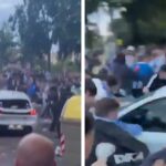Fan Chaos: Dramatic Footage Emerges as Car Crashes into Crowd After Soccer Match